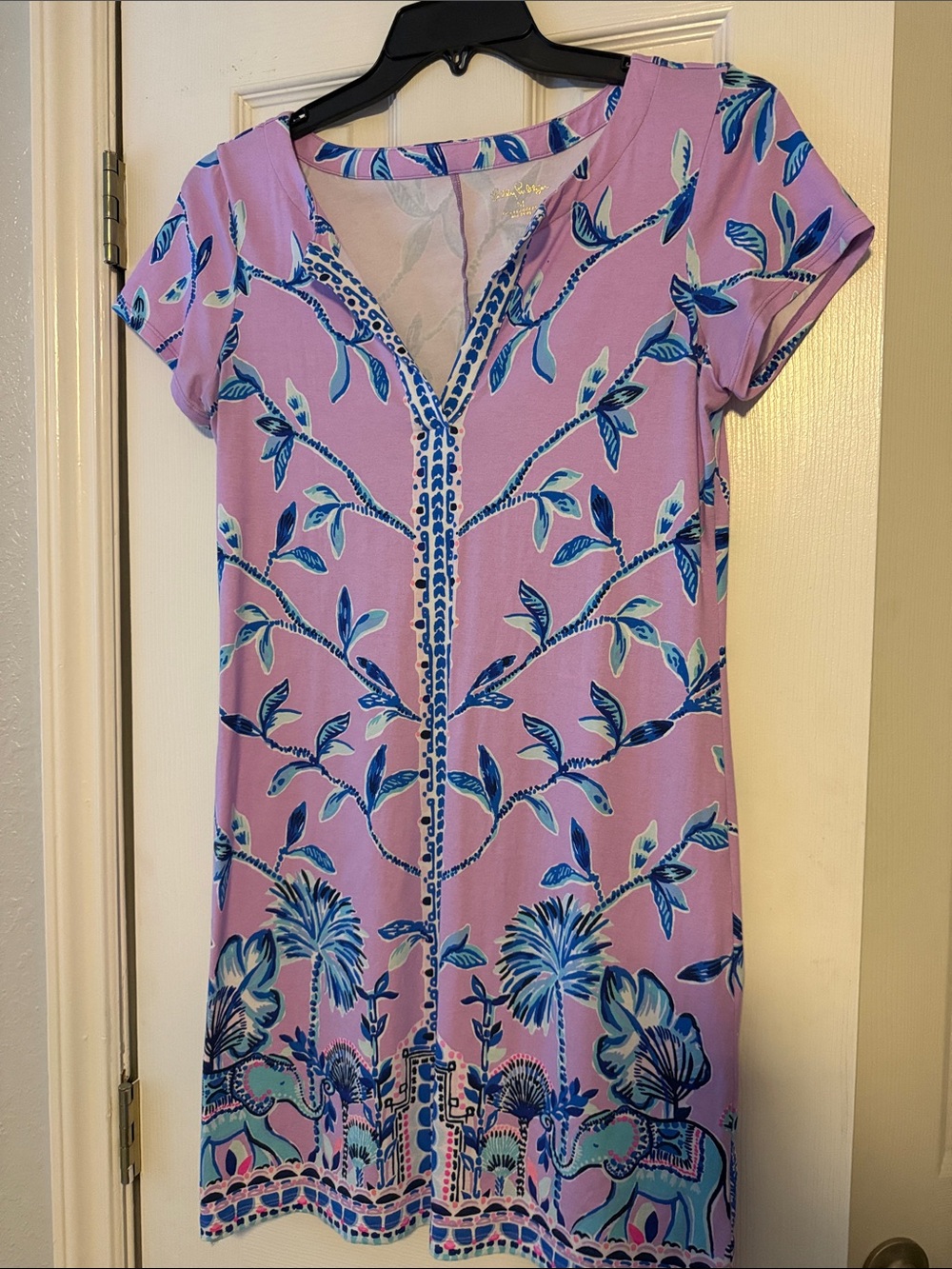 Lilly Pulitzer Lavender & Blue Floral Shift Dress